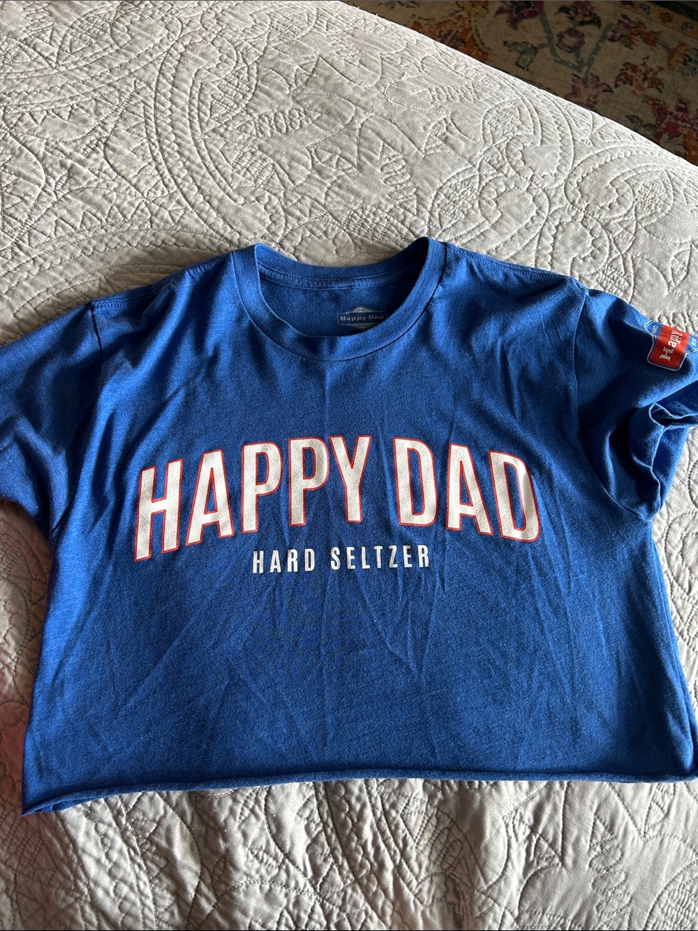 Happy Dad Hard Seltzer Men's Blue Graphic Tee